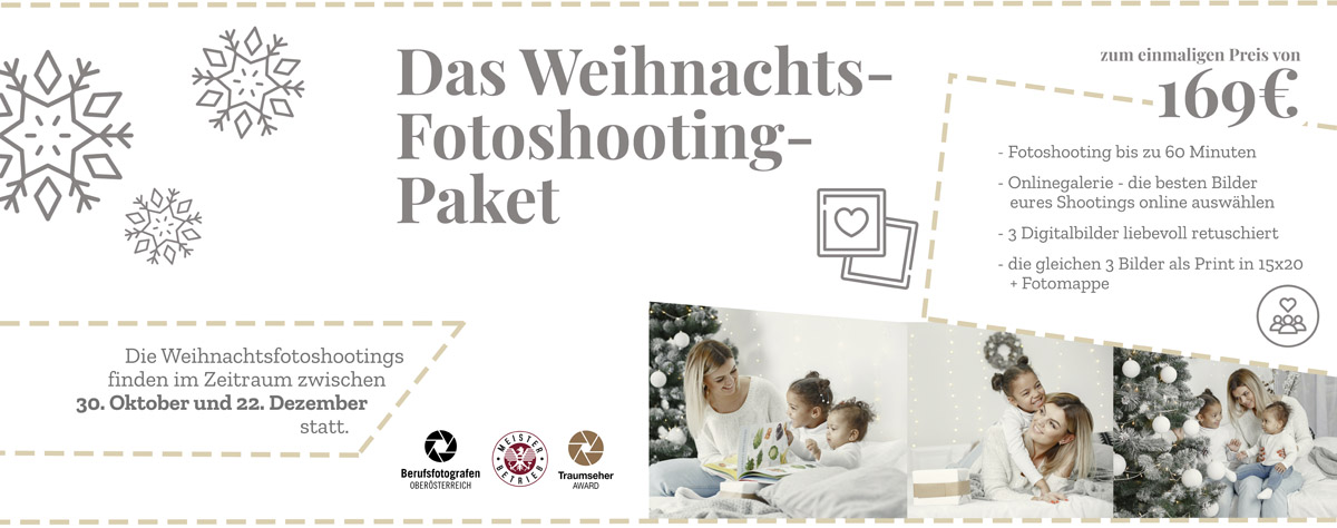 weihnachtsfotoshooting fotostudio in wels land